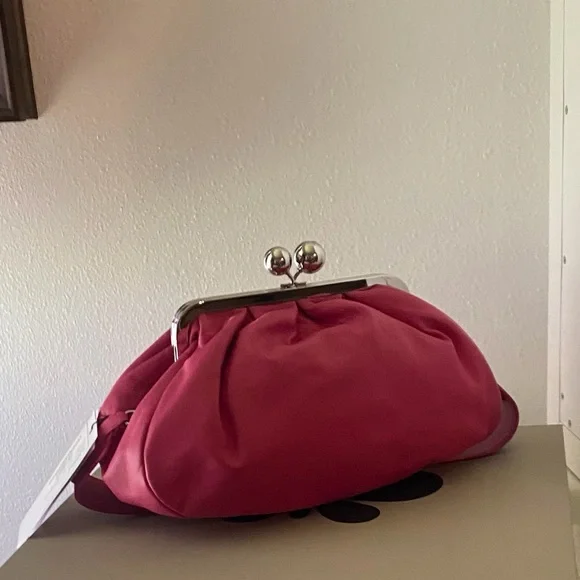 MaxMara Fuchsia Clutch with Silver Accents - Picture 2 of 9